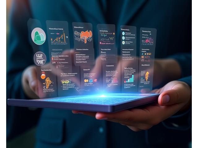 Hands interacting with a tablet displaying personalized lifestyle upgrade recommendations